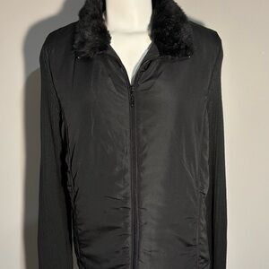 Jane Ashley Women's Large Black Zip Jacket